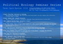 Political Ecology Seminar Series logo